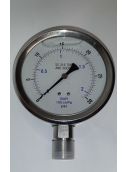 4" Liquid Filled Pressure Gauge, 1/2" NPT, Stainless Steel Body