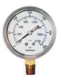 BelGas Marsh Gauge 0 - 15 PSI General Service Gauge (1/4 NPT Lower Mount)