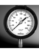 BelGas Marsh Gauge 0 - 3 PSI Low Pressure Diaphragm Gauge (1/4 NPT Lower Mount)
