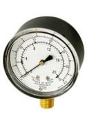 BelGas Marsh Gauge 0 - 100" W.C. Low Pressure Diaphragm Gauge (1/4 NPT Lower Mount)